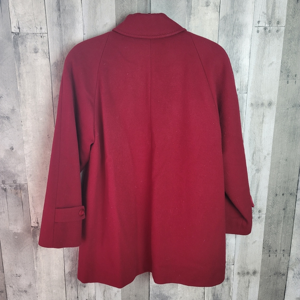 Pendleton Red Merino Wool Coat 4P - Picture 3 of 13